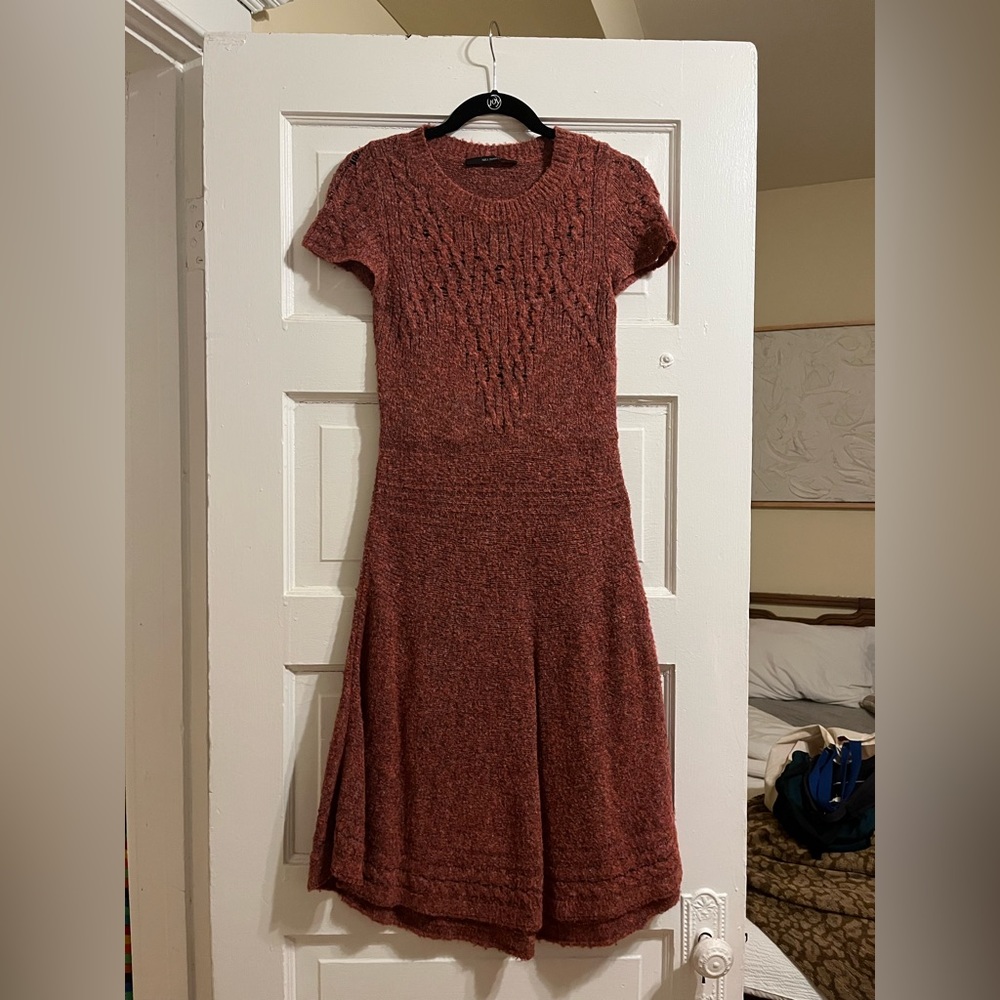 Knitted Sita Murt burnt orange midi dress